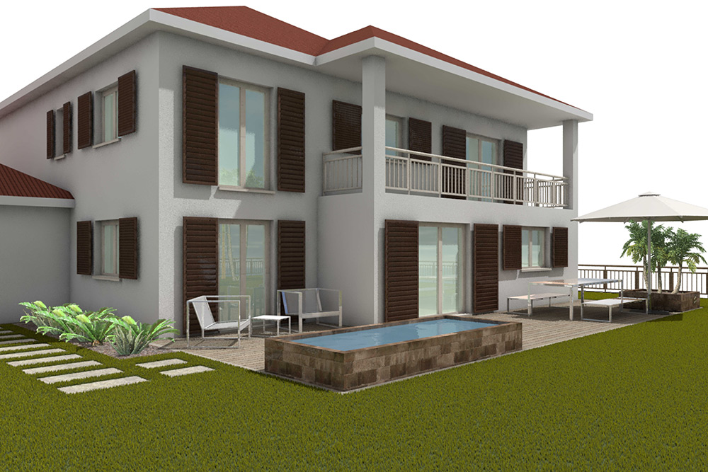 Mediterraner Garten Mediterraner Garten in 3D